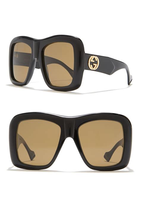 square frame sunglasses gucci|gucci 54mm oversized square sunglasses.